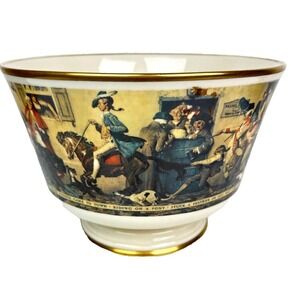 Gorham Norman Rockwell "Yankee Doodle" 1976 Limited Edition #7525 Porcelain Bowl